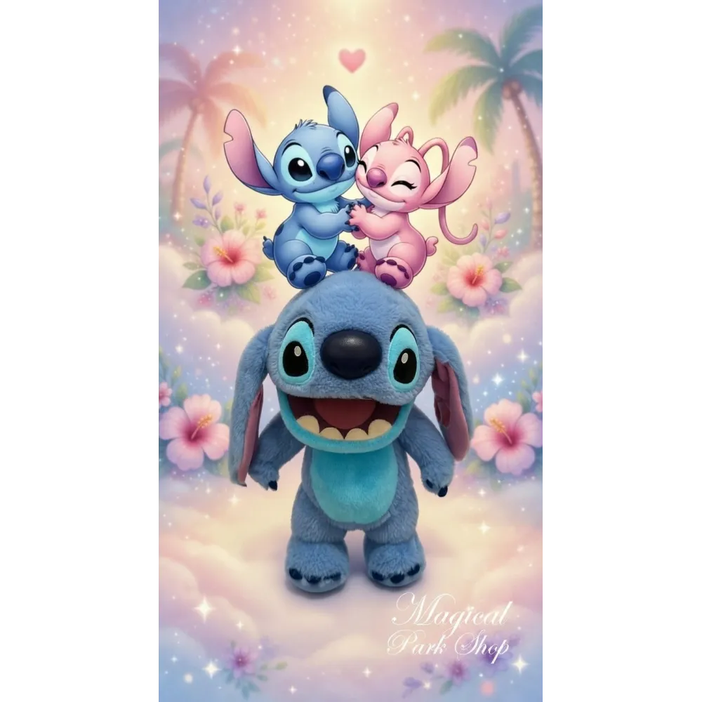 Peluche Interactive Stitch ou Angel Disney – Puppetronics Chatty Stitch / Angel