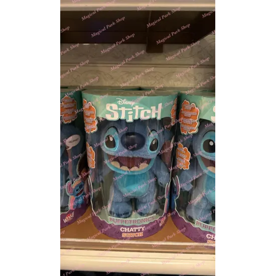 Peluche Interactive Stitch ou Angel Disney – Puppetronics Chatty Stitch / Angel