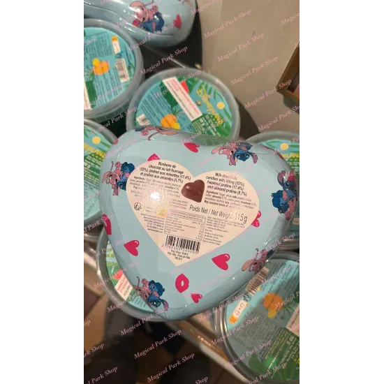 Caja corazón de chocolate Stitch & Angel Disney – Dulces Lilo & Stitch