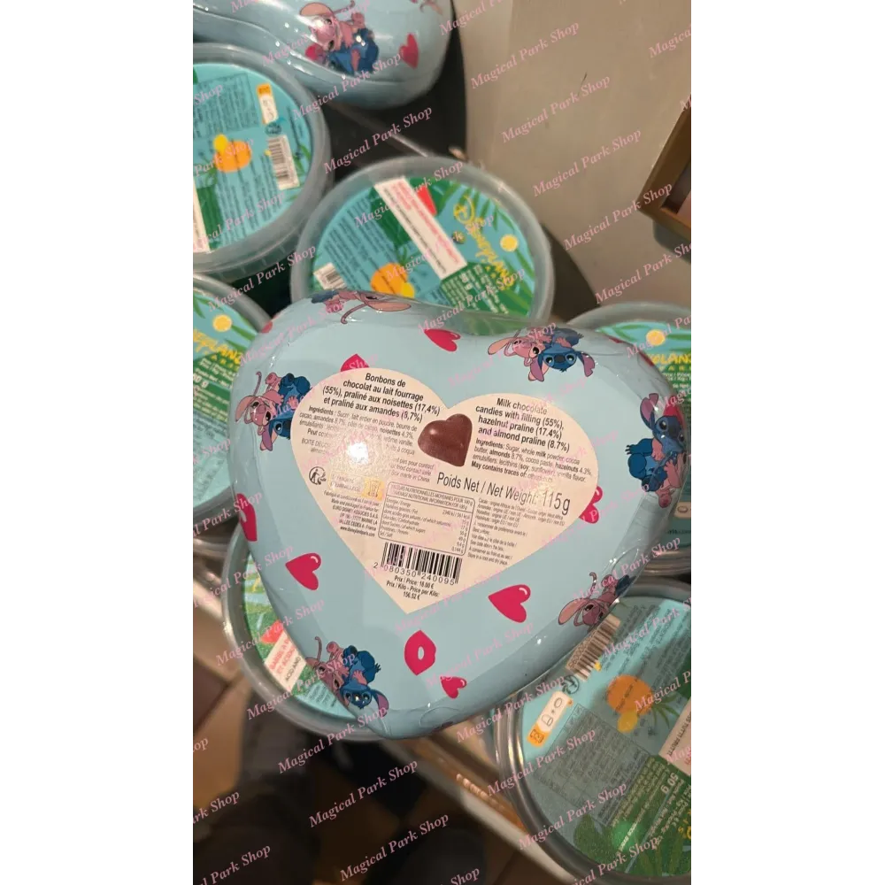 Caja corazón de chocolate Stitch & Angel Disney – Dulces Lilo & Stitch