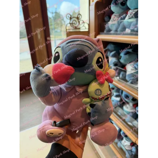 Peluche Stitch Morning Bébé avec Scrump – Peluche Disney Lilo & Stitch Pyjama