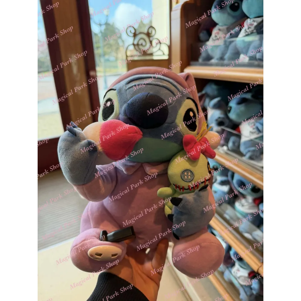 Peluche Stitch Morning Bébé avec Scrump – Peluche Disney Lilo & Stitch Pyjama