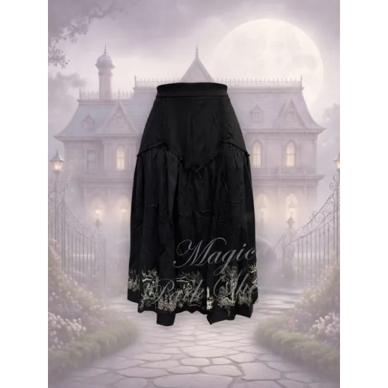 Long Black Gothic Skirt Phantom Manor Disneyland Paris