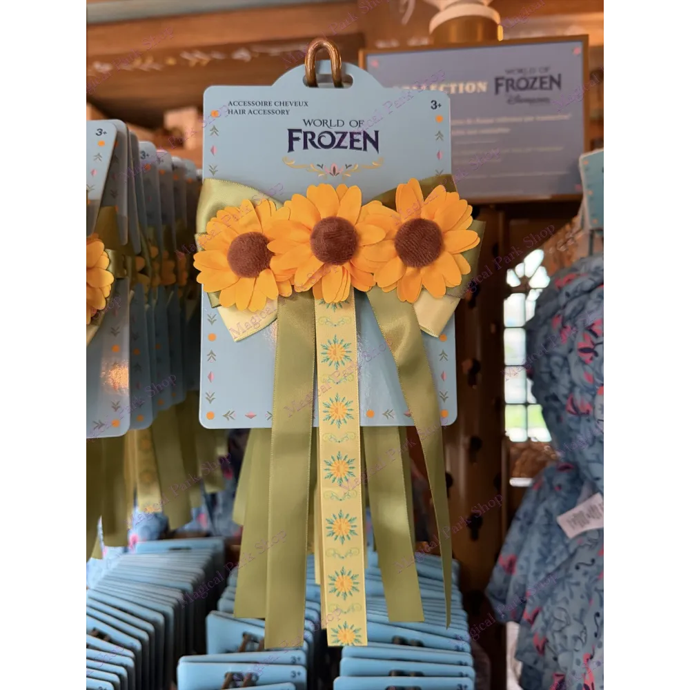 Sunflower Hair Bow Barrette Anna World of Frozen