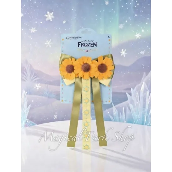 Sunflower Hair Bow Barrette Anna World of Frozen