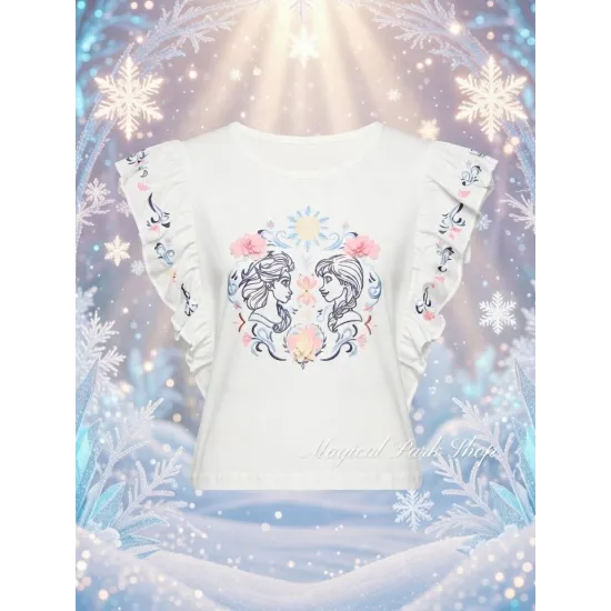 Kids T-Shirt Anna & Elsa Flowers – World of Frozen World of Disneyland Paris