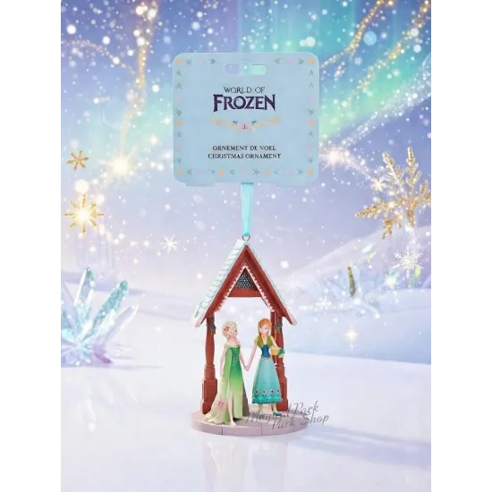 World of Frozen Christmas Ornament Elsa and Anna – Disney Decoration Arendelle