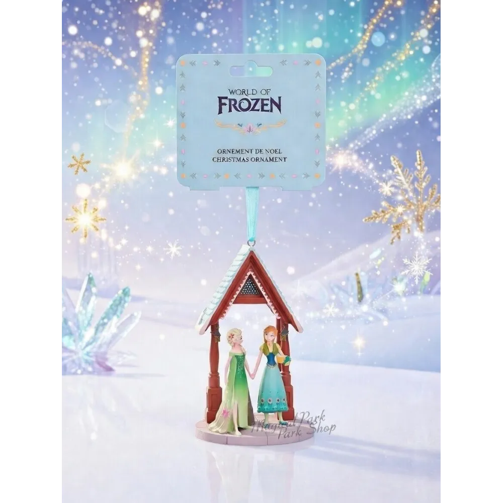 Adorno de Navidad Elsa y Anna World of Frozen – Decoración Disney Arendelle