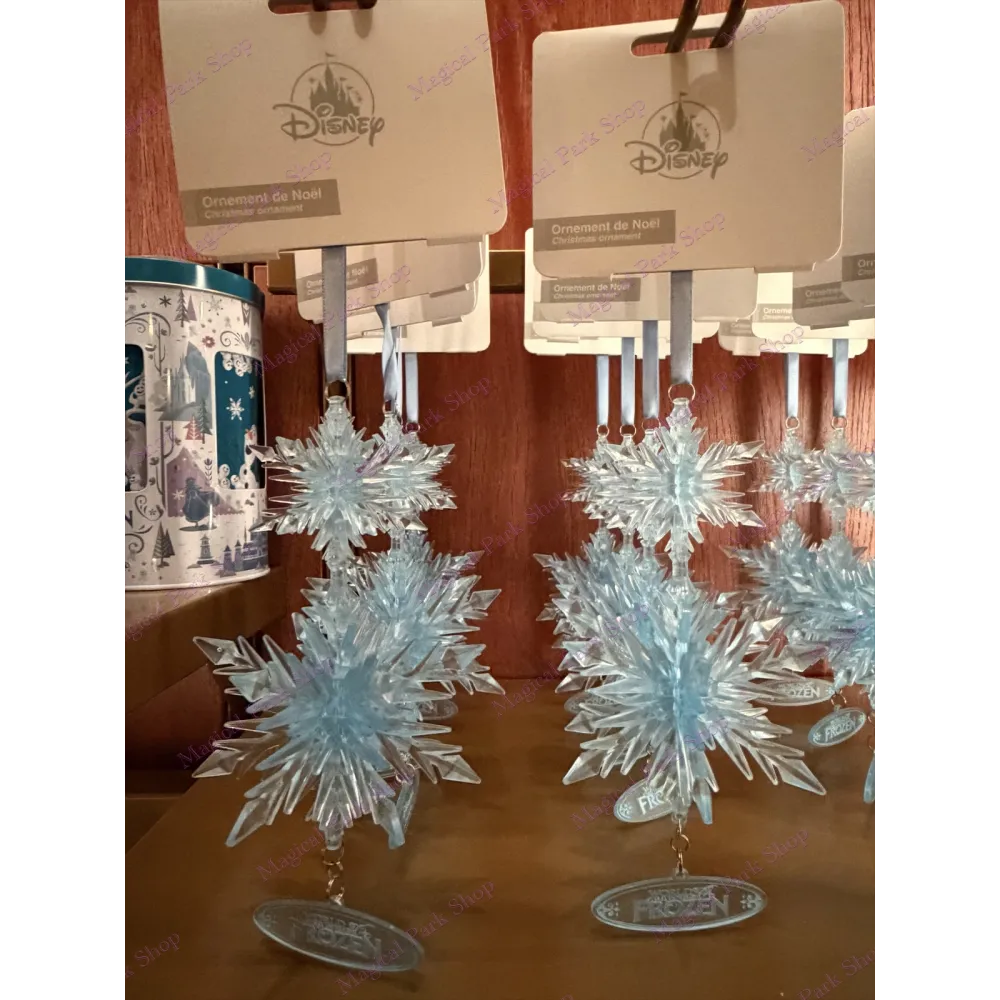 Frosty Snowflake Christmas Ornament World of Frozen – Disney Decoration Arendelle Disneyland Paris