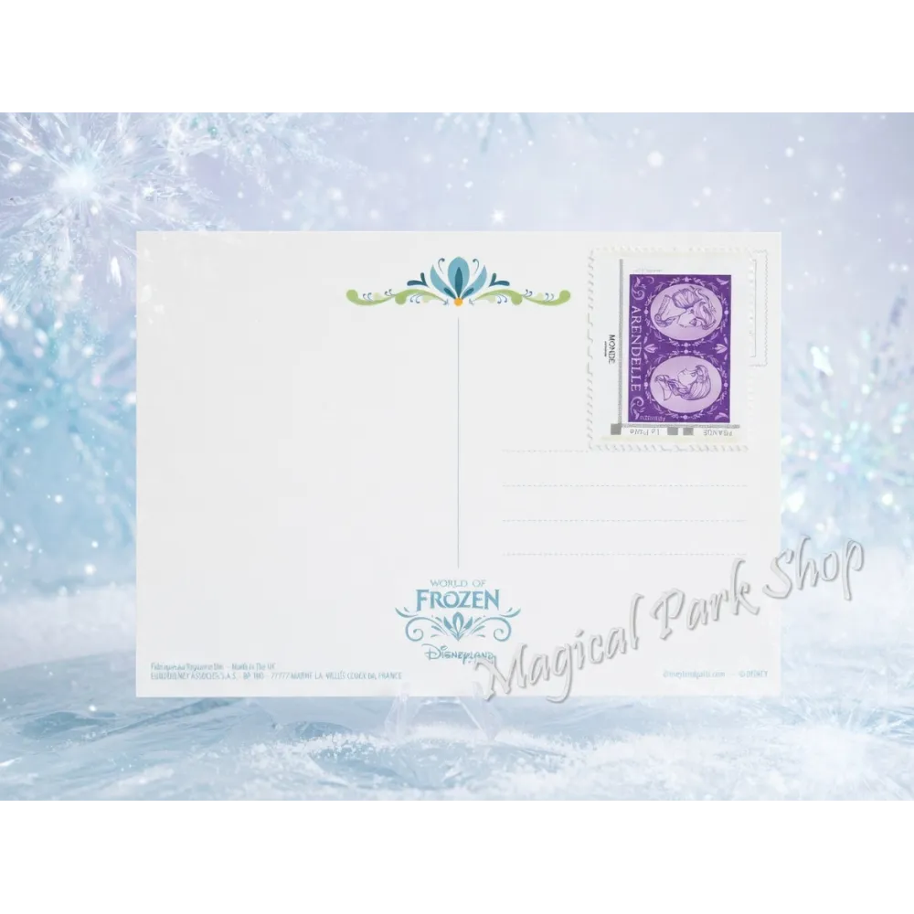 Frozen World Postcard with International Stamp – Disneyland Paris