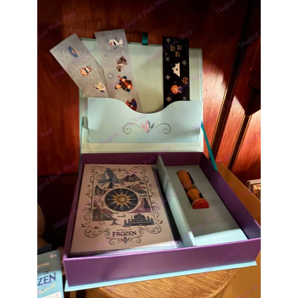 Frozen World Papeterie-Set – Postkarten, Sticker und Disneyland Paris Stempel