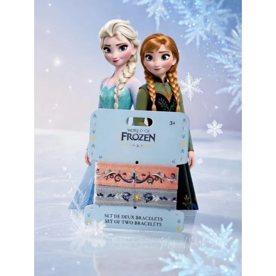 World of Frozen Disneyland Paris Bracelets – Set of 2 Woven Bracelets Elsa Anna
