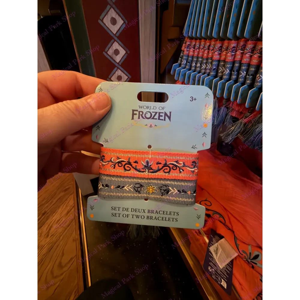World of Frozen Disneyland Paris Bracelets – Set of 2 Woven Bracelets Elsa Anna
