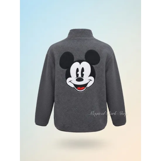 Disney Portrait Fleece Sweatshirt Mickey Minnie Grumpy Donald – Warm Hoodie Disneyland Paris
