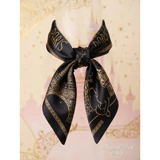 Aristocats Disneyland Paris Scarf – Disney Marie Scarf black and gold