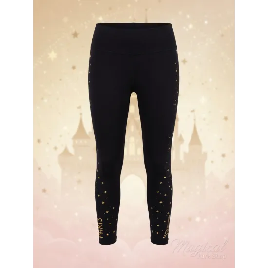 Leggings Aristochats Disneyland Paris Schwarz und Gold – Disney Marie Leggings