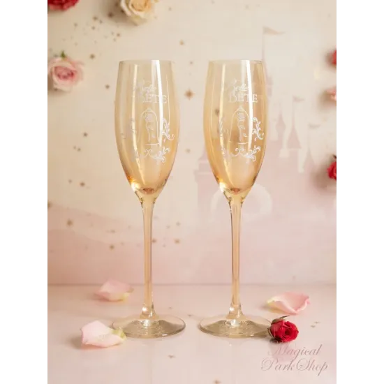 Set de 2 copas de champán Disney La Belle et la Bête – Disneyland Paris