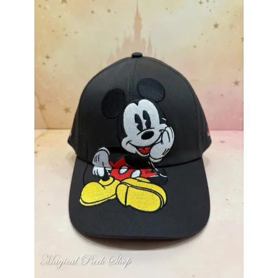 Schwarze Mickey-Mouse-Kappe – klassisches Disney