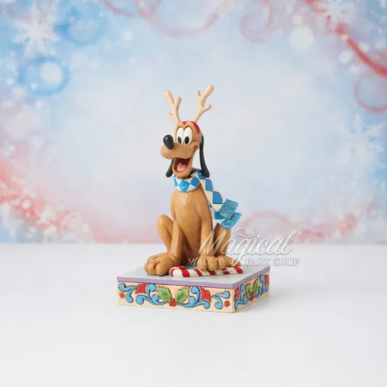 Pluto Weihnachtsfigur Jim Shore Traditions – Disney Enesco Collection
