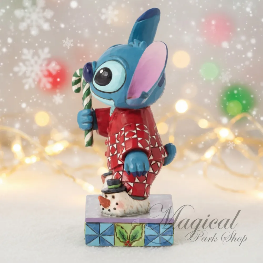 Figura de Pijama Navideño Stitch Angel Jim Shore Traditions – Colección Disney Enesco