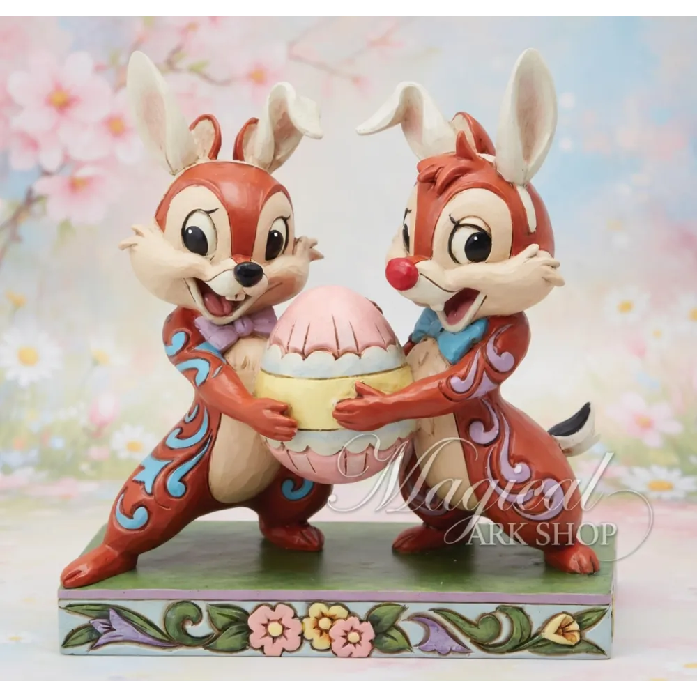 Figura Tic y Tac de Pascua Jim Shore Traditions – Colección Disney Enesco