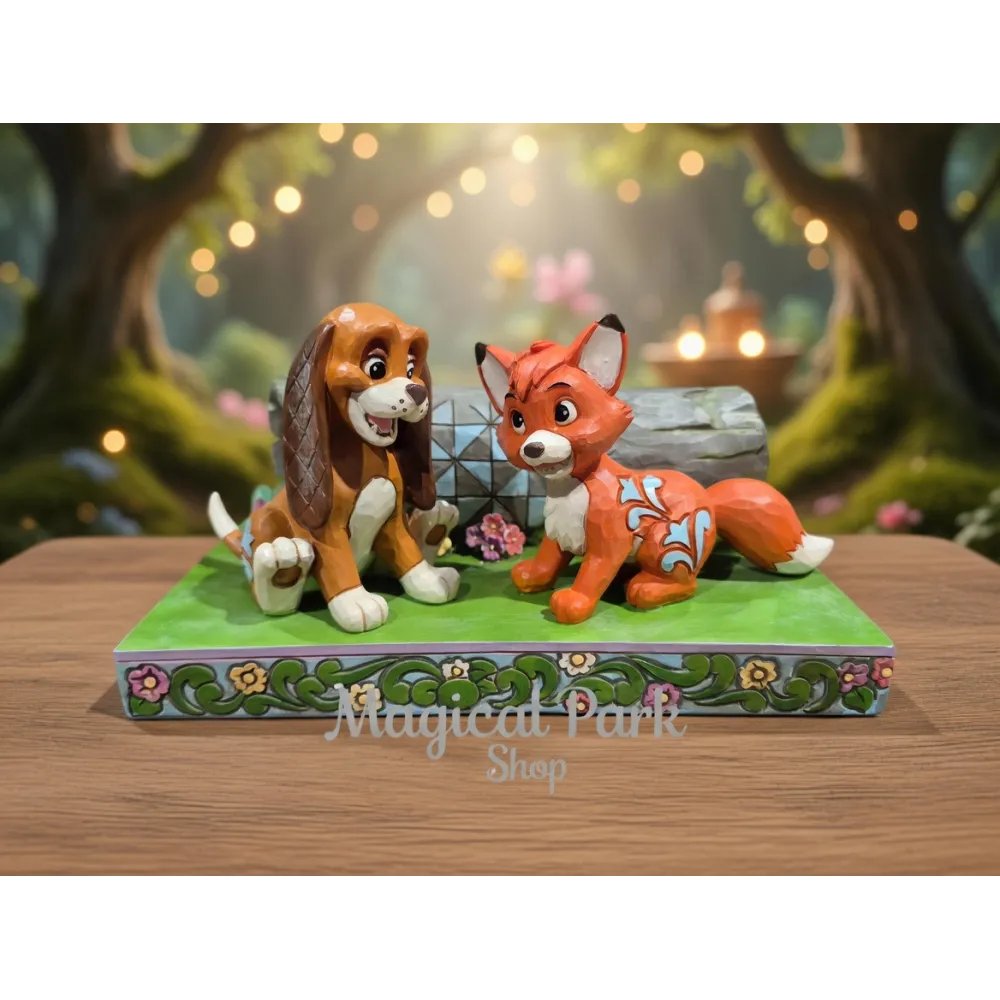 Figura de Rox y Rouky Jim Shore Traditions – Colección Disney Enesco