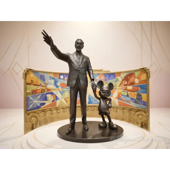 Walt Disney- und Mickey-Mouse-Statue – Partners Disneyland Paris Figur