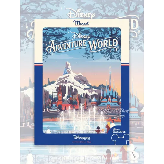 30x40 cm Poster oder Arendelle Karte – Disney Adventure World