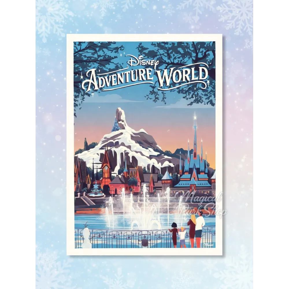 30x40 cm Poster oder Arendelle Karte – Disney Adventure World