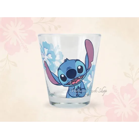 Portrait-Glas Disneyland Paris – Stitch, Angel, Mickey, Minnie, Rémy ,Simba und Adventure World