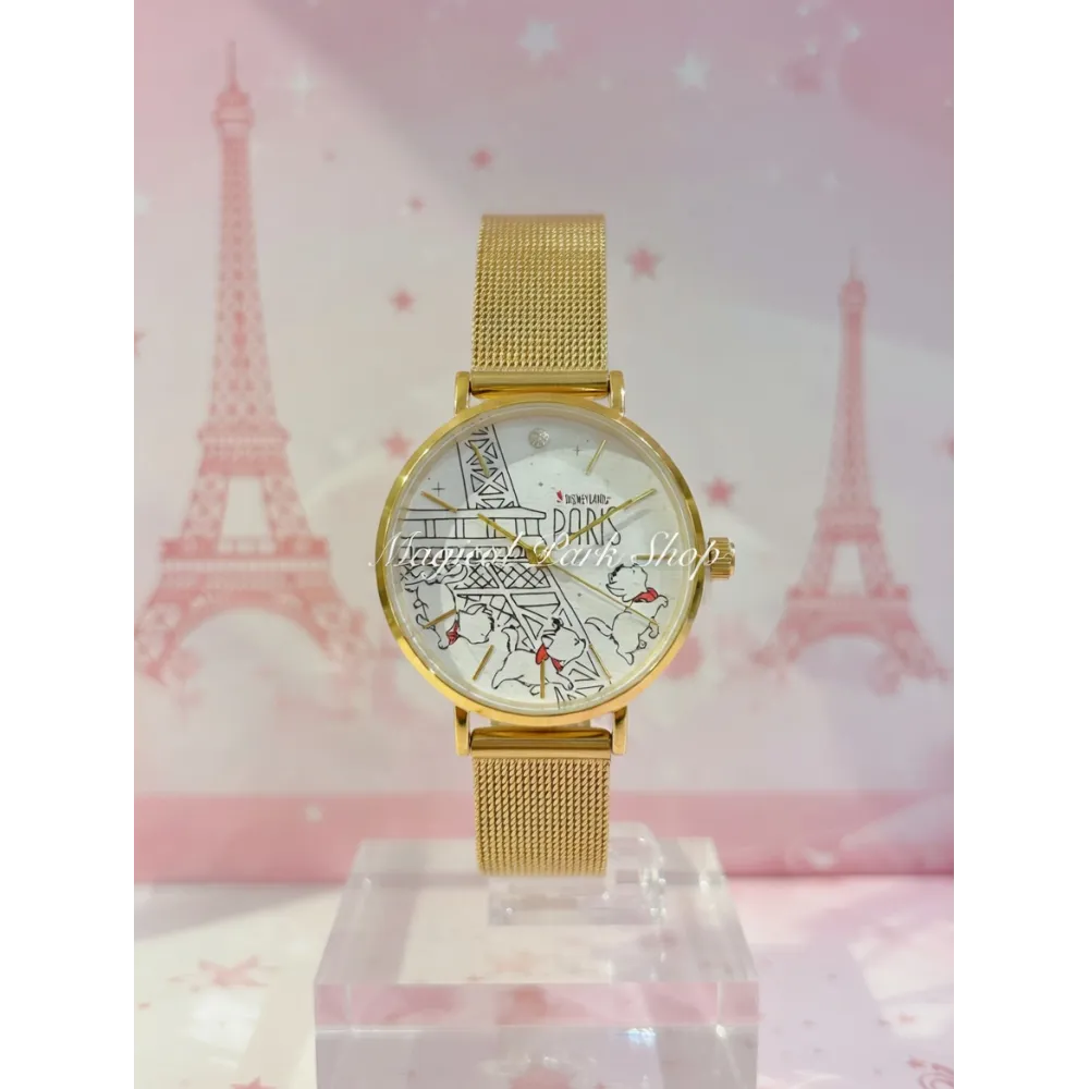 Disney-Uhr Die Aristocats Paris – Elegantes goldenes Armband Disneyland Paris