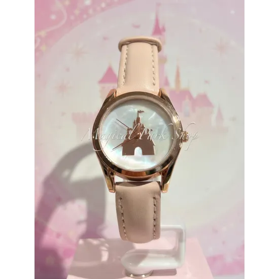 Disney Uhr Schloss Disneyland Paris – Elegantes Armband in Rosa