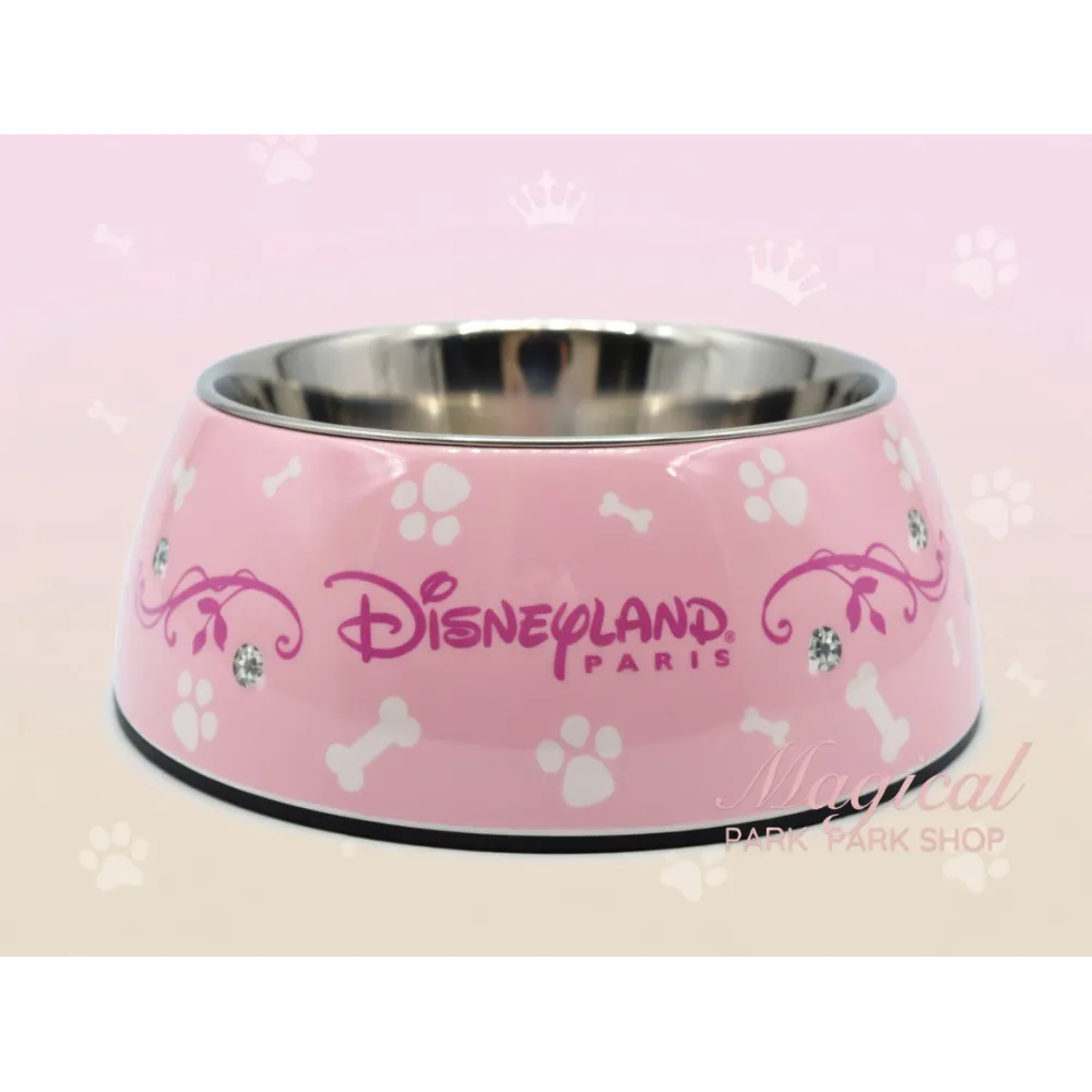 Disney Futternapf für Hunde aus Edelstahl – Disneyland Paris (Blau / Rosa Princess)