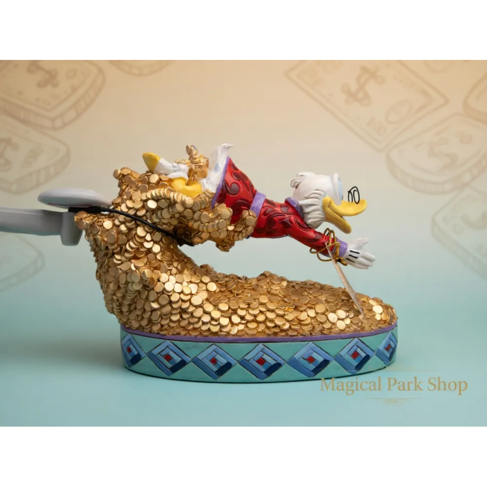 Figura de Picsou Jim Shore – Disney Traditions Pila de oro Disneyland Paris
