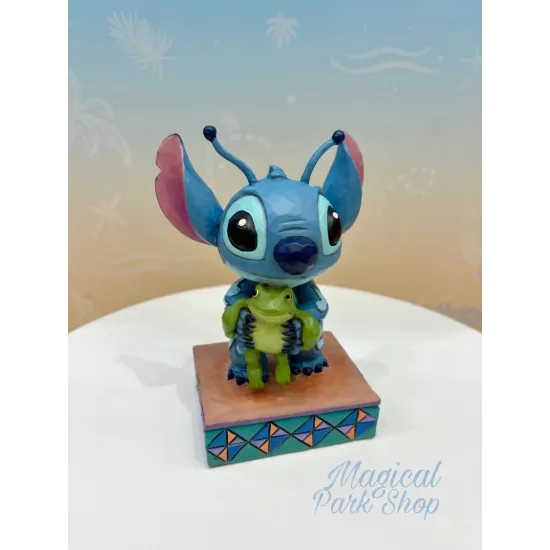 Stitch-Figur mit Frosch – Disney Traditions Jim Shore Disneyland Paris