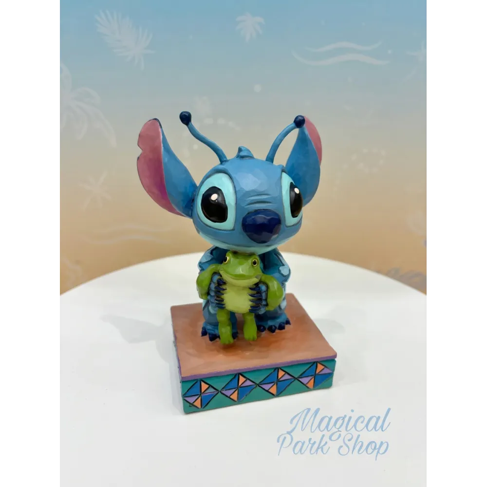 Figurine Stitch avec grenouille – Disney Traditions Jim Shore Disneyland Paris