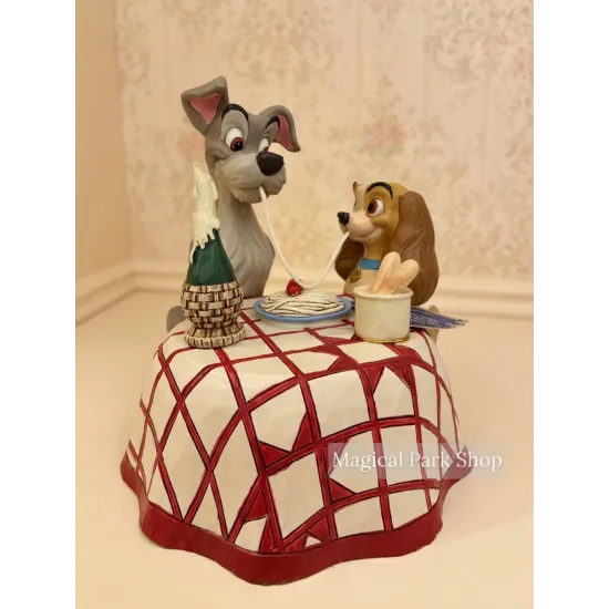 Figurine Lady & Clochard Spaghetti – Disney Traditions Jim Shore Disneyland Paris