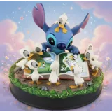 Medium Stitch figurine with the Disneyland Paris ducks