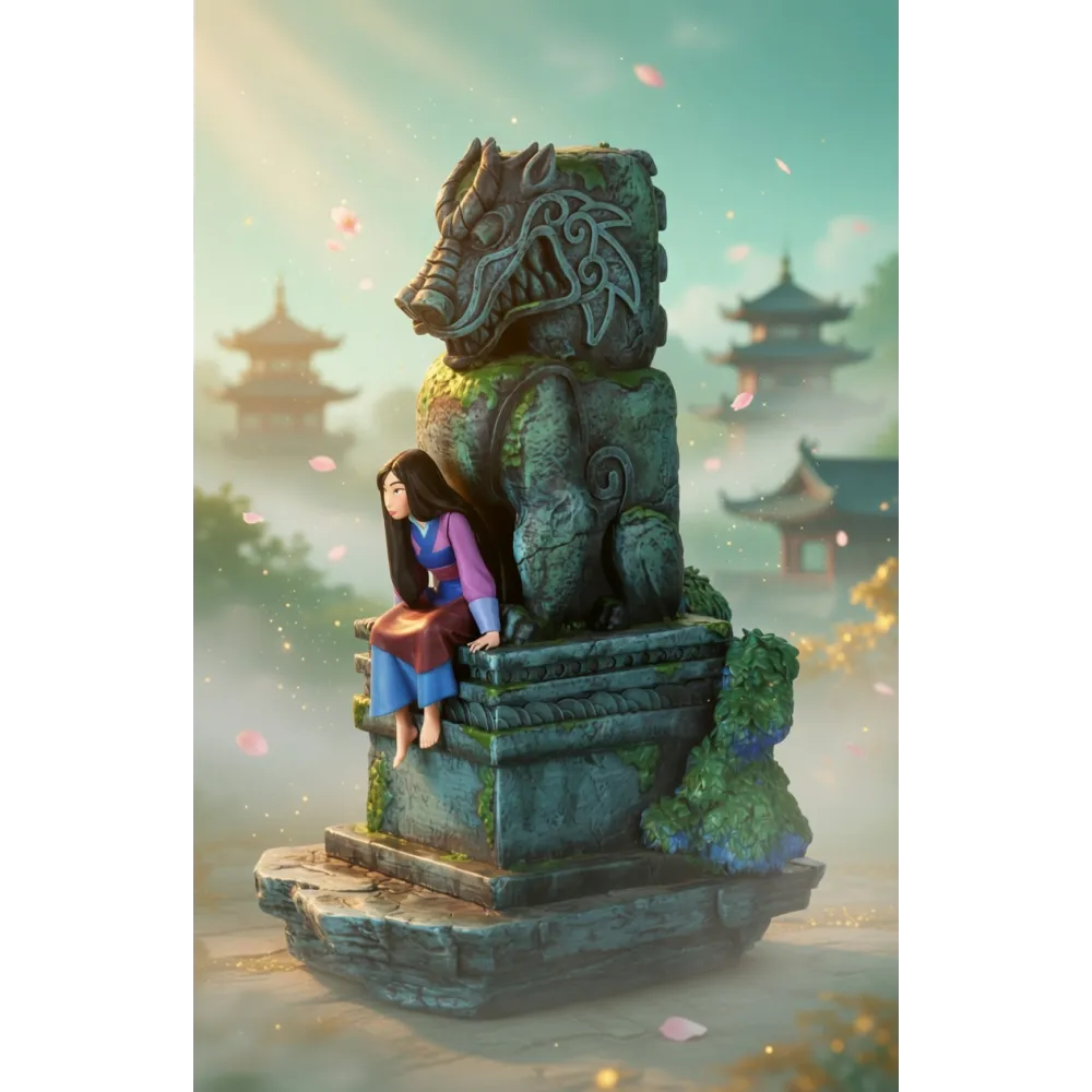 Disney Mulan Figur – Dekorative Statue der Kriegerprinzessin