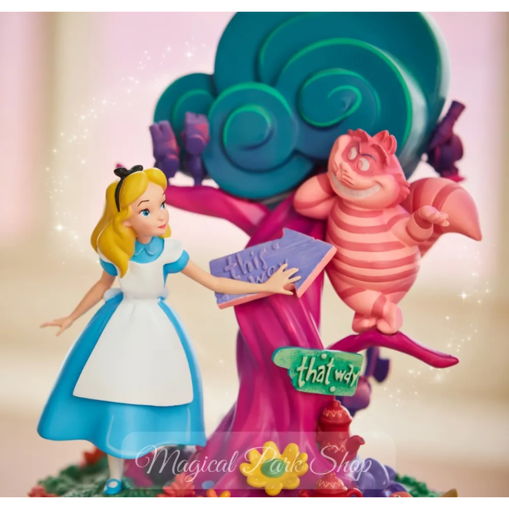 Figurine Alice et le Chat du Cheshire Disney-Alice aux pays des merveilles Disneyland Paris