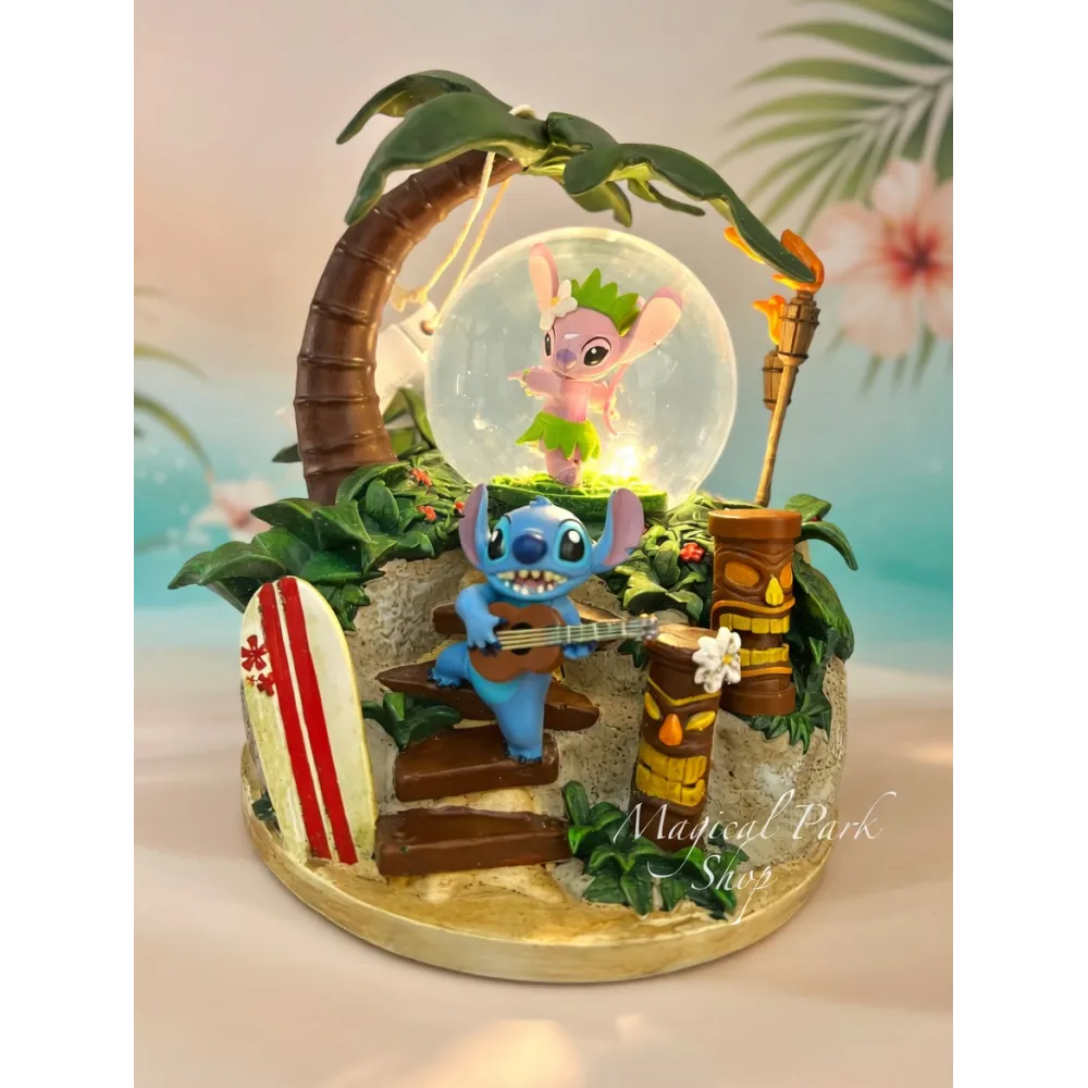 Disneyland Paris Schneekugel Musical Stitch und Angel Disney