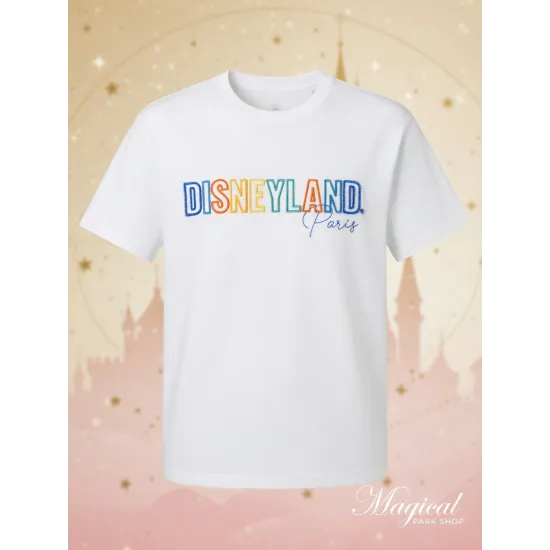 Camiseta Disneyland Paris – Logo clásico multicolor