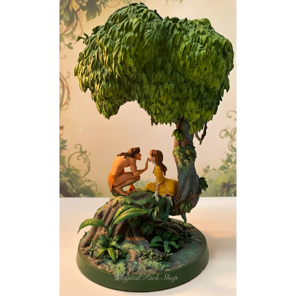 Light-Up Tarzan & Jane Figurine – Scene Under the Tree Disneyland