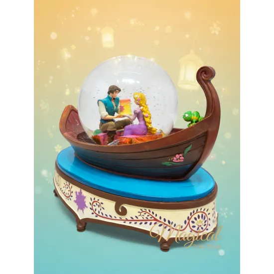 Snowglobe Bola de nieve Raiponce y Flynn – barca luminosa Disneyland Paris