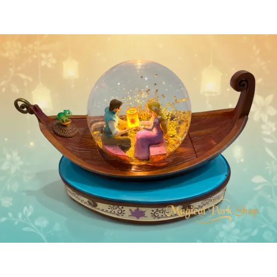 Snowglobe Schneekugel Raiponce & Flynn – leuchtendes Boot Disneyland Paris