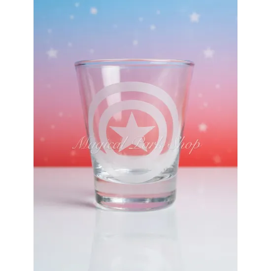 Marvel Captain America Glass – Iconic Shield Design Dsineyland Paris