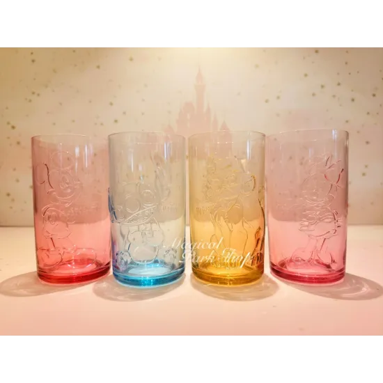 Embossed Disney Cup Glass in Plastic – Mickey, Stitch, Simba, Minnie