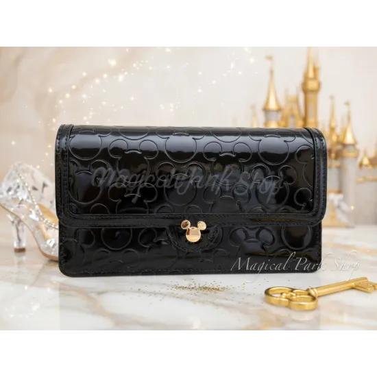 Cartera / bolso bandolera Disney Mickey negro-Disneyland Paris