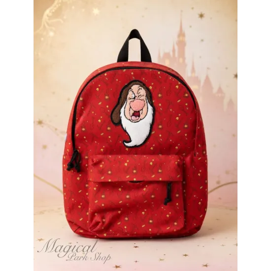 Red Disney backpack Grumpy Snow White-Disneyland Paris
