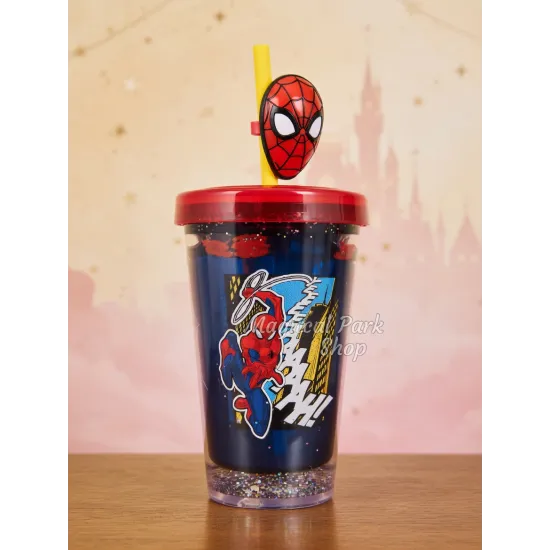 Botella Disney con pajita para niños Spider-Man, princesas Disneyland Paris